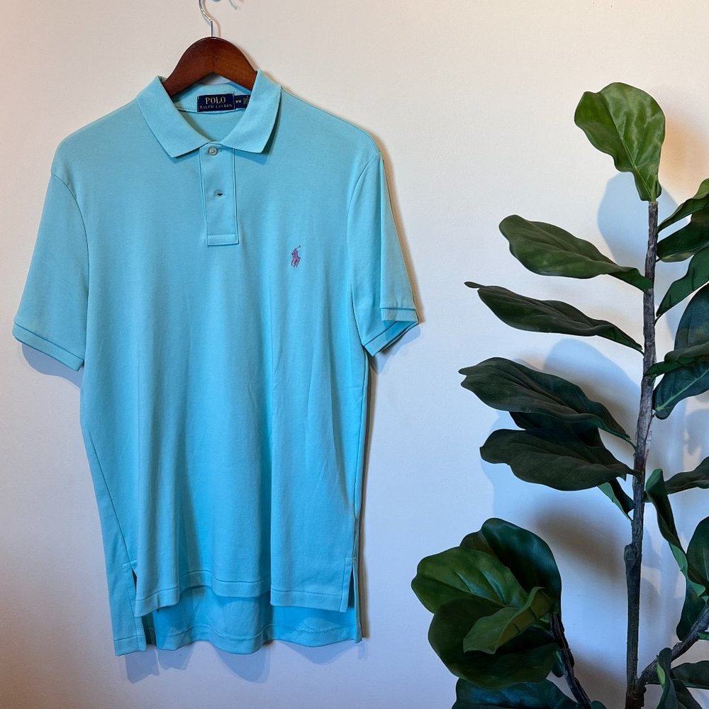 Polo Ralph Lauren Men's Short Sleeve Golf Polo Color Blue Size M